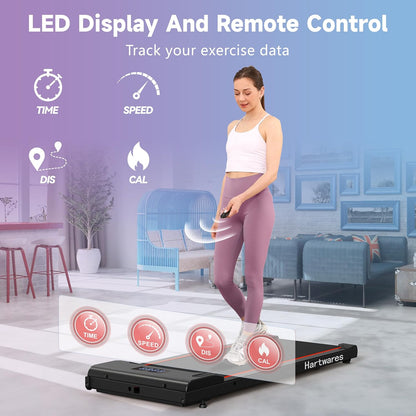 Walking Pad Treadmill Under Desk Home Portable Treadmill with Remote Control2.5HP Brushless Motorized Walking Treadmill 2 in 1 Treadmill for Home Office