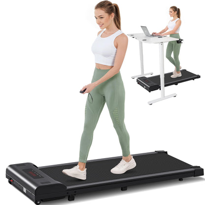 Allviate Under Desk Treadmill 2 in 1 Walking Pad for Home/Office Portable Treadmill with Remote Control Walking Jogging Machine with 265LB Weight Capacity LED Display