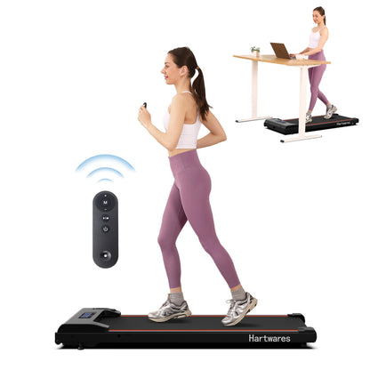 Walking Pad Treadmill Under Desk Home Portable Treadmill with Remote Control2.5HP Brushless Motorized Walking Treadmill 2 in 1 Treadmill for Home Office